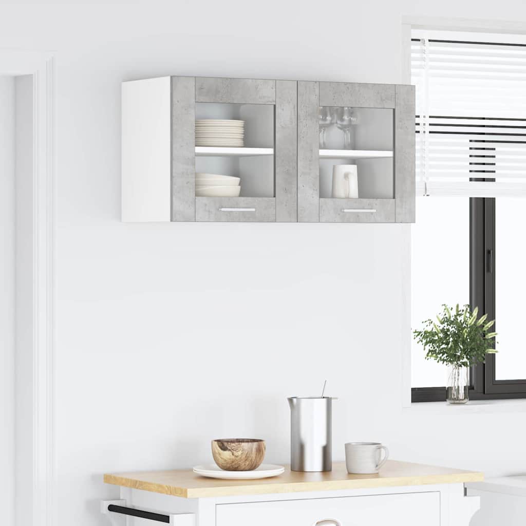 Hanging Cabinet Riga 2 pcs Concrete Grey 40 x 31 x 40 cm